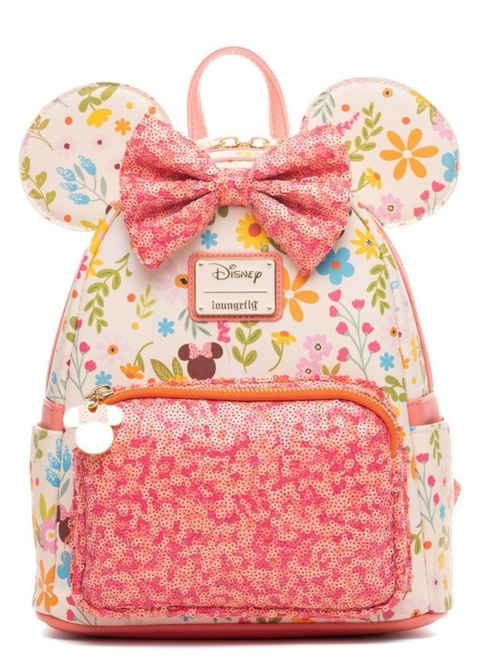 Loungefly Disney Floral Sequined Mini Backpack